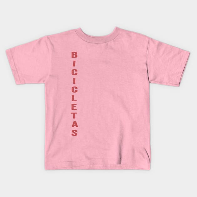 Bicicletas Vertical Kids T-Shirt by Minimal Bear